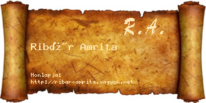 Ribár Amrita névjegykártya